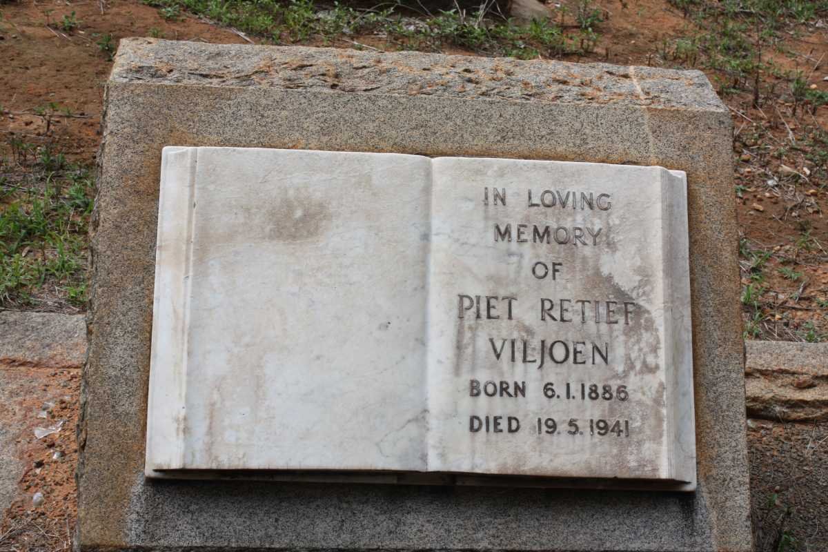 VILJOEN Piet Retief 1853-1926 &amp; Susanna Adriana PRETORIUS 1859-1932 :: VILJOEN Piet Retief 1886-1941