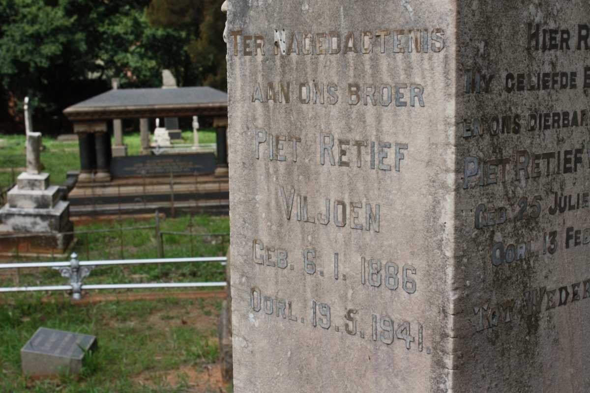 VILJOEN Piet Retief 1853-1926 &amp; Susanna Adriana PRETORIUS 1859-1932 :: VILJOEN Piet Retief 1886-1941