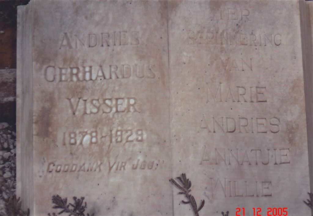 VISSER Andries Gerhardus 1878-1929_1