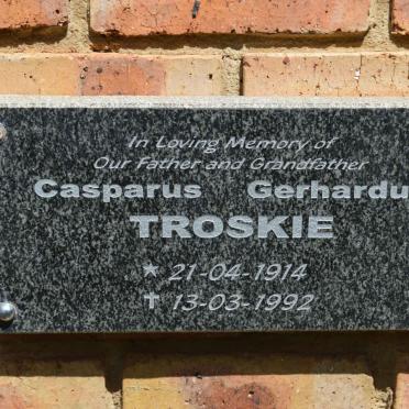 TROSKIE Casparus Gerhardus 1914-1992