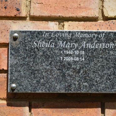 ANDERTON Sheila Mary 1940-2008