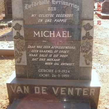 VENTER Michael, van de 1924-1959