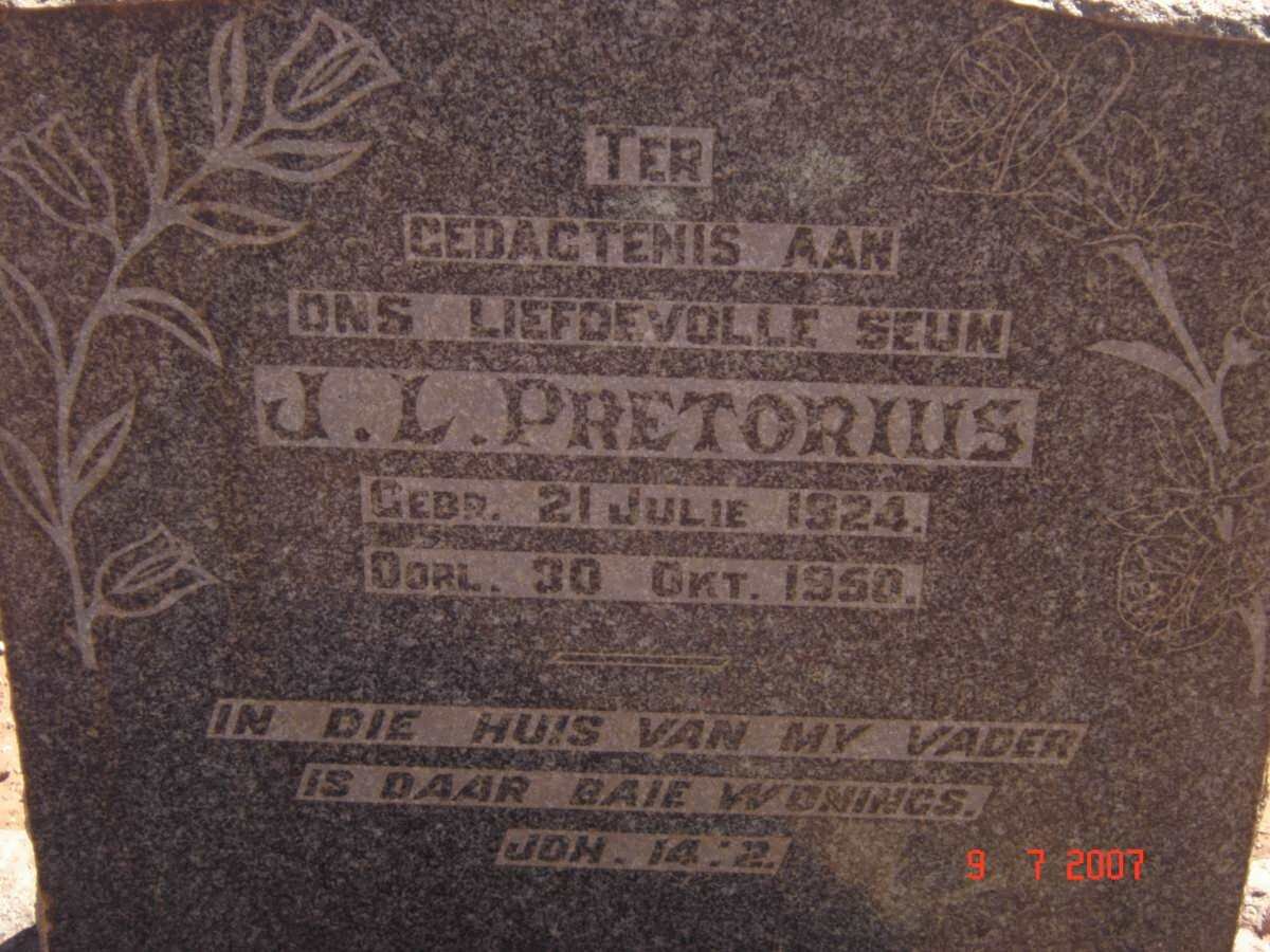 PRETORIUS J.L. 1924-1950