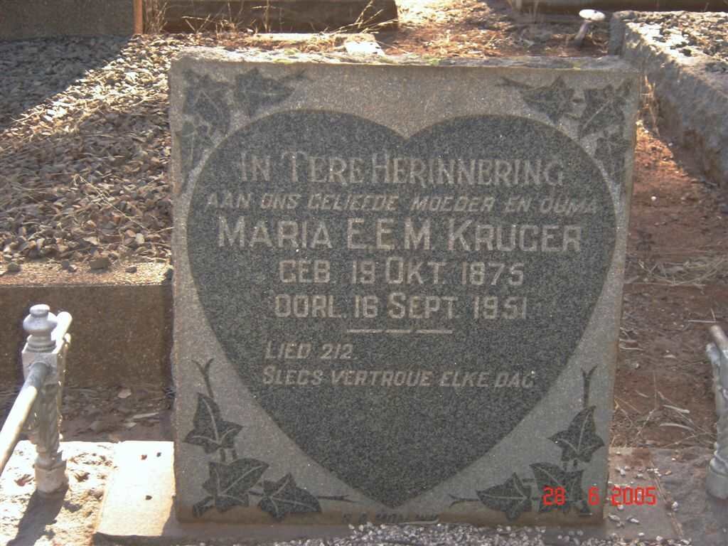 KRUGER Maria E.E.M. 1875-1951