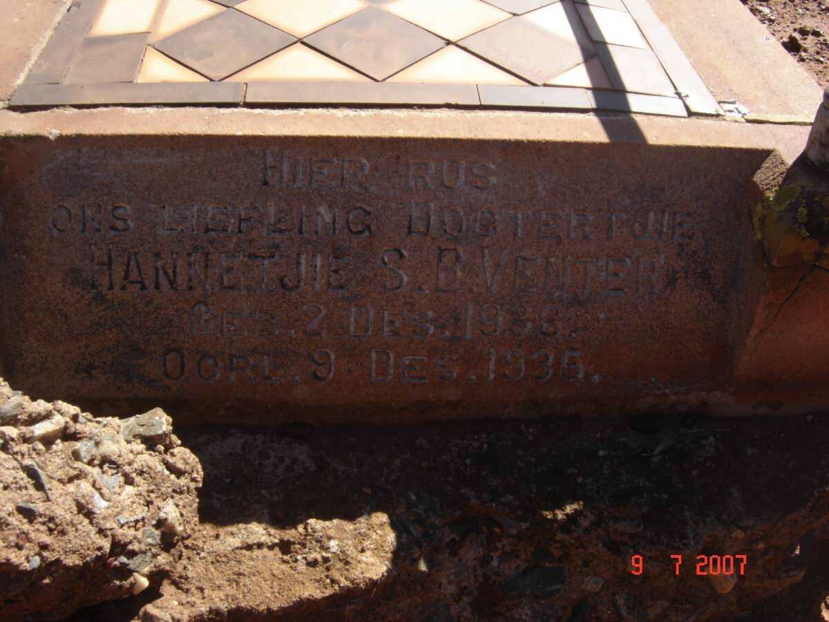 VENTER Hannetjie S.B. 1936-1936