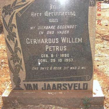 JAARSVELD Gerhardus Willem Petrus, van 1890-1957