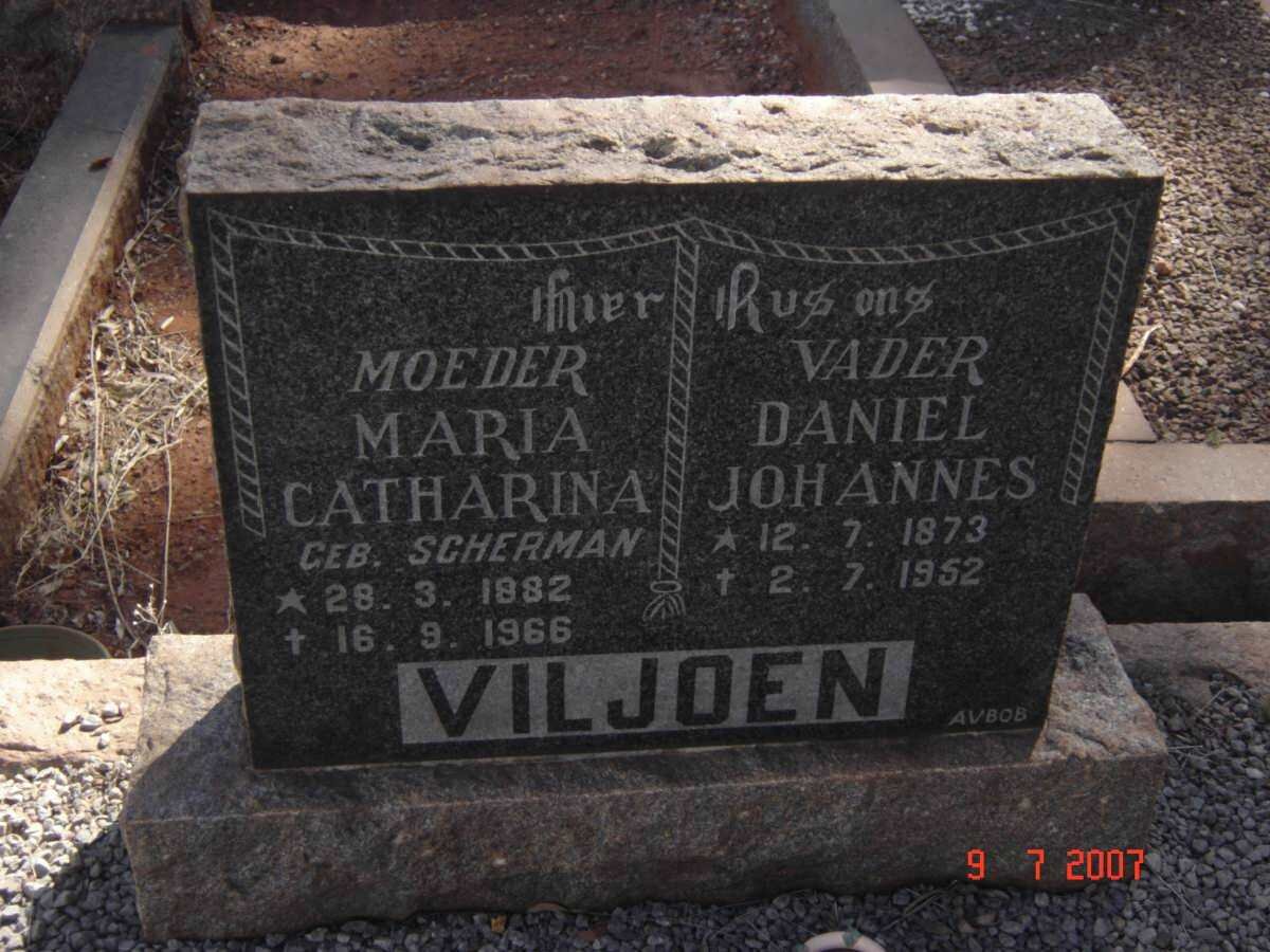 VILJOEN Daniel Johannes 1873-1952 &amp; Maria Catherina SCHERMAN 1882-1966