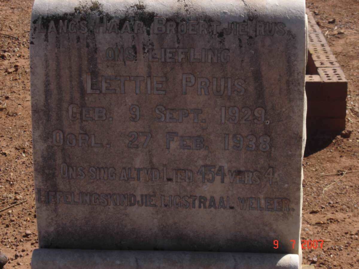 PRUIS Lettie 1929-1938