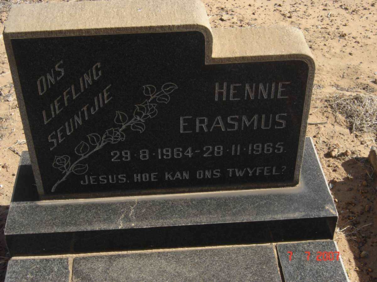 ERASMUS Hennie 1964-1965