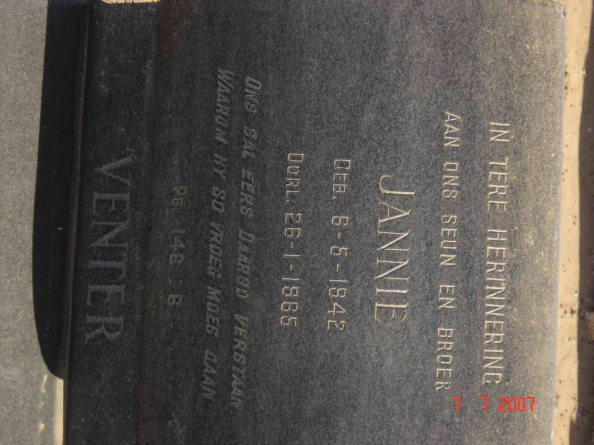 VENTER Jannie 1942-1965