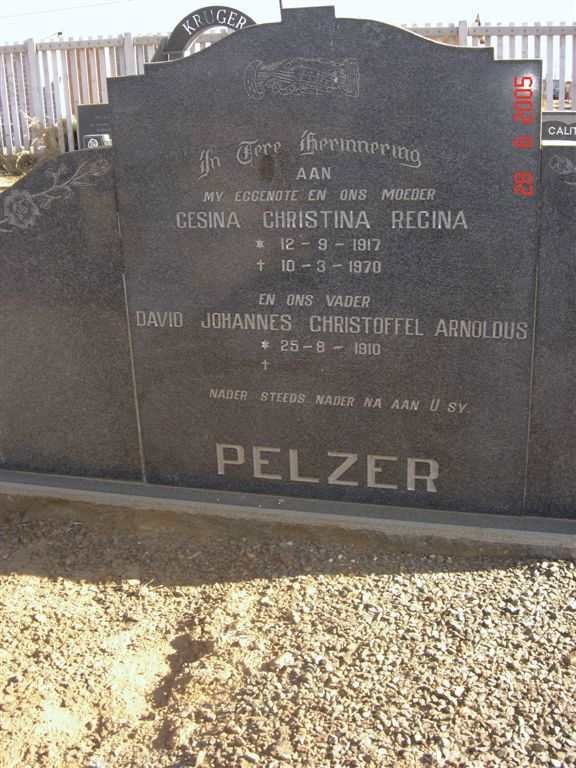 PELZER David Johannes Christoffel Arnoldus 1910- &amp; Gesina Christina Regina 1917-1970
