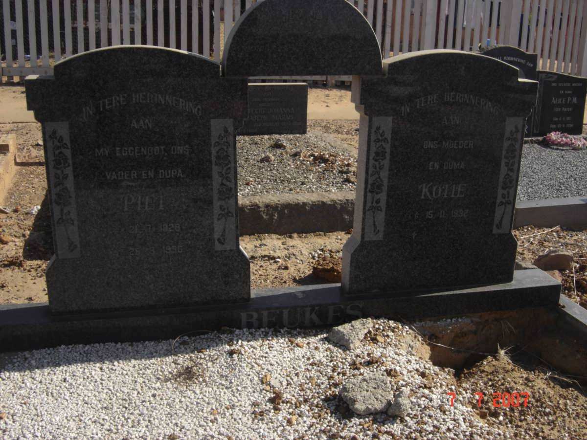 BEUKES Piet 1928-1996 &amp; Kotie 1932-
