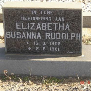 RUDOLPH Elizabetha Susanna 1908-1981