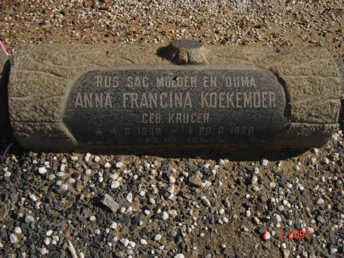 KOEKEMOER Anna Francina nee KRUGER 1898-1968