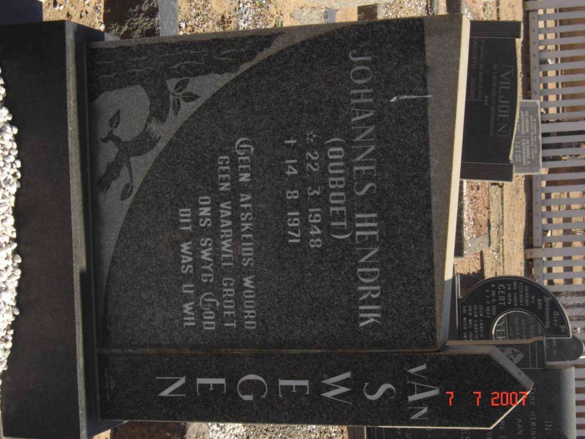 ASWEGEN Johannes Hendrik, van 1948-1971