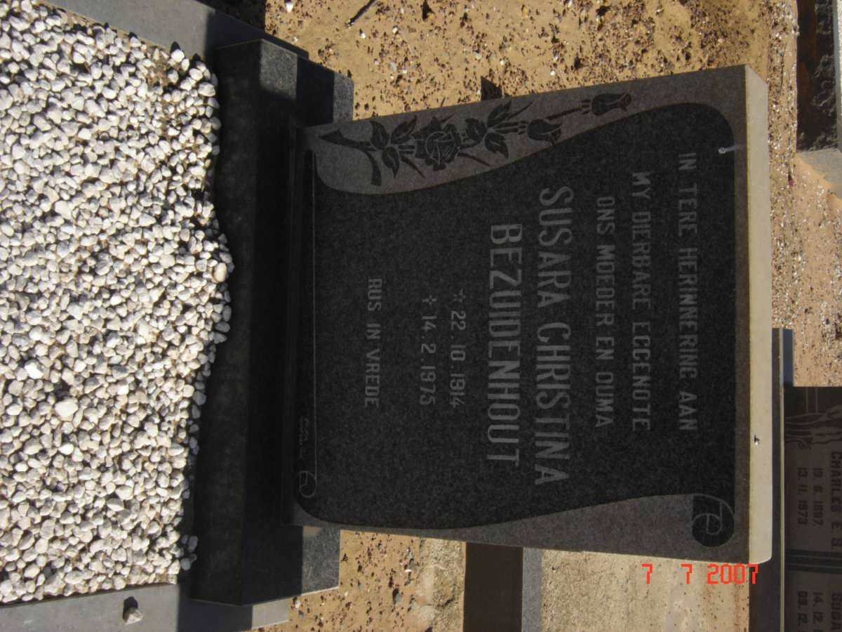 BEZUIDENHOUT Susara Christina 1914-1975