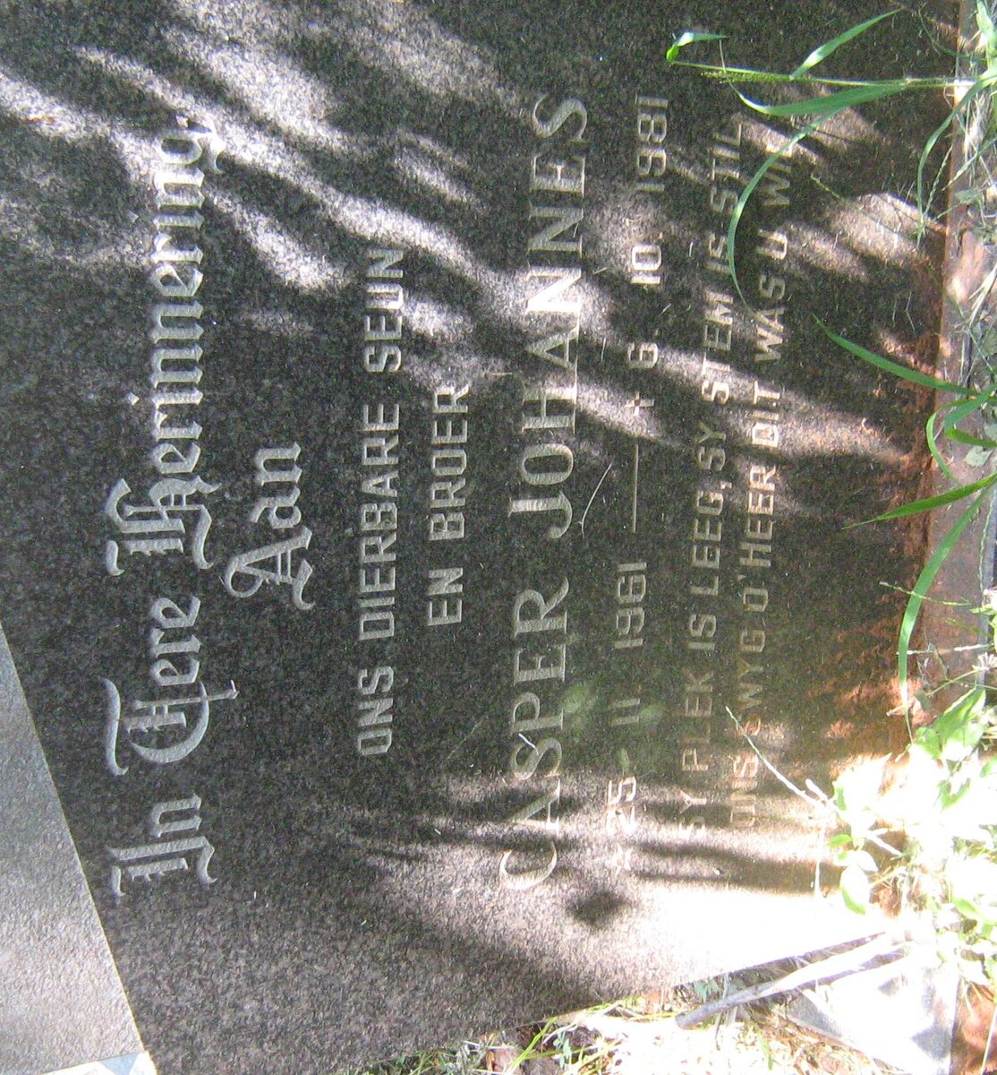 ? Casper Johannes 1961-1981