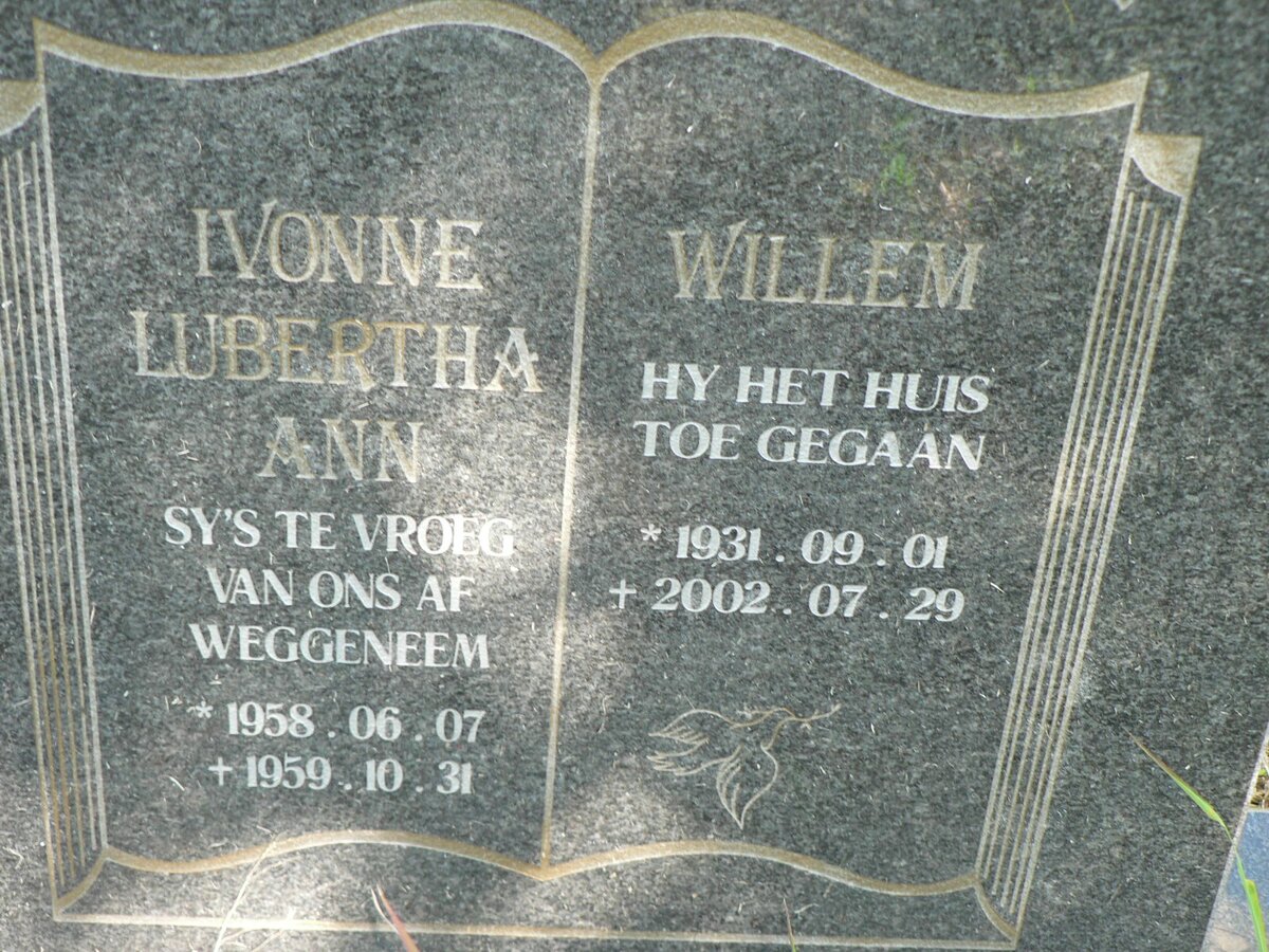 ? Willem 1931-2002 :: ? Ivonne Lubertha Ann 1958-1959