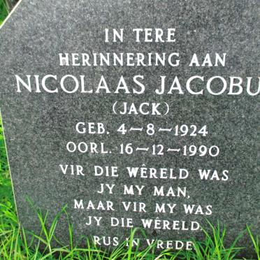 ? Nicolaas Jacobus 1924-1990
