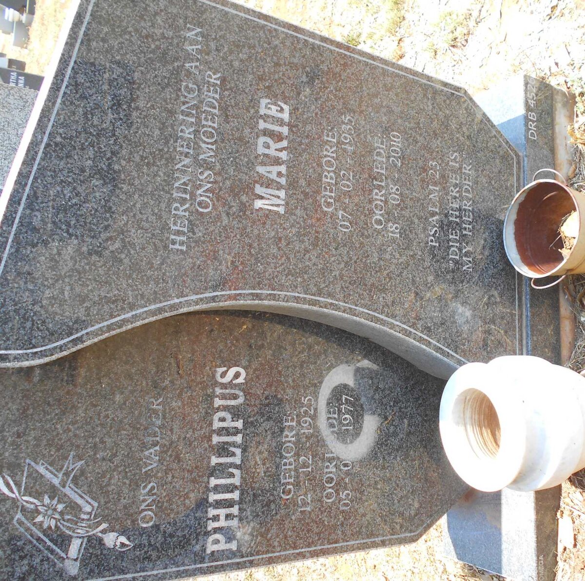 ? Phillipus 1925-1977 &amp; Marie 1935-2010