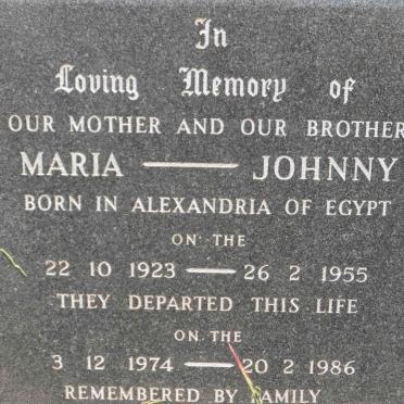 ? Maria 1923-1974 :: ? Johnny 1955-1986