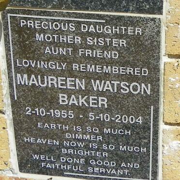 BAKER Maureen Watson 1955-2004