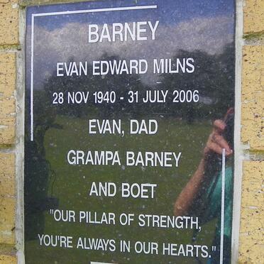 BARNEY Evan Edward Milns 1940-2006