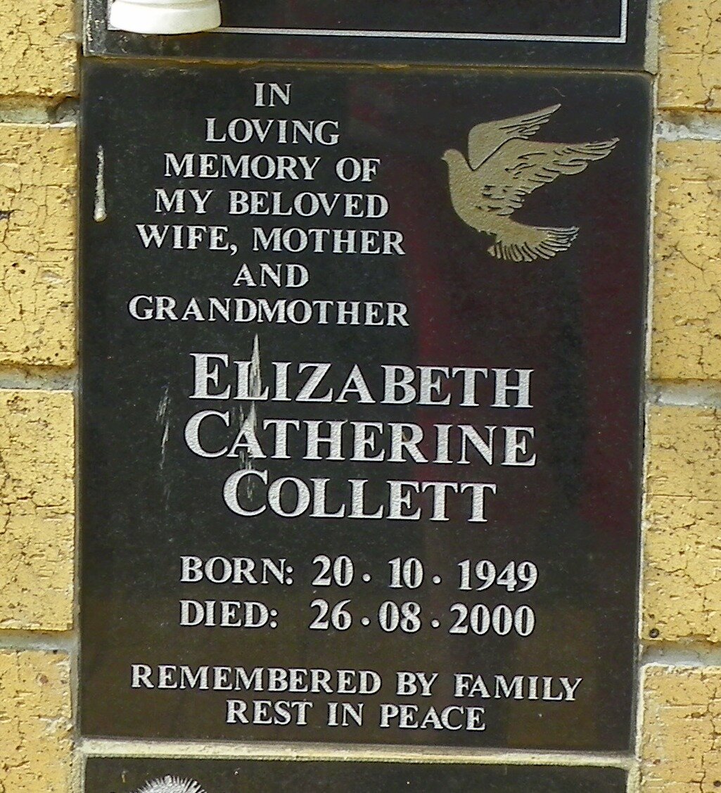COLLETT Elizabeth Catherine 1949-2000
