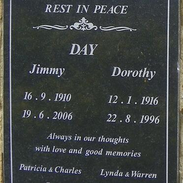 DAY Jimmy 1910-2006 &amp; Dorothy 1916-1996