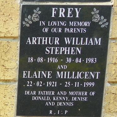 FREY Arthur William Stephen 1916-1983 &amp; Elaine Millicent 1921-1999