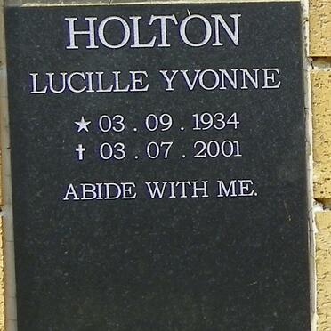 HOLTON Lucille Yvonne 1934-2001