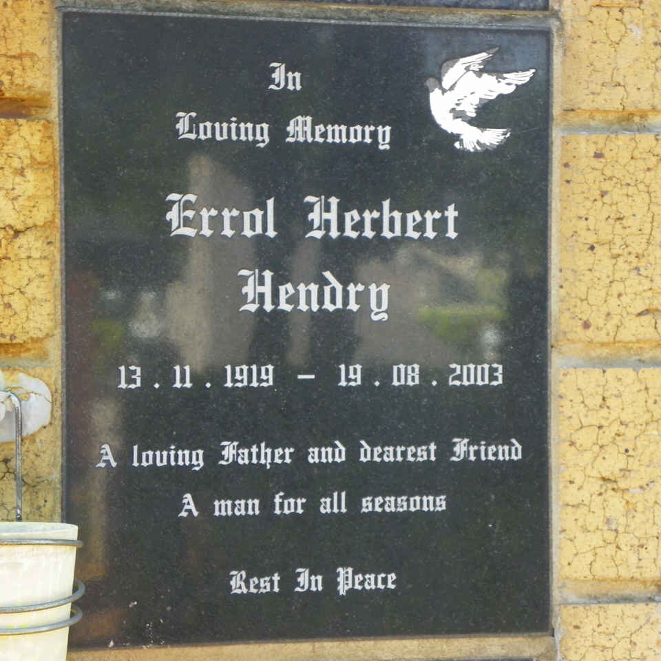 HENDRY Errol Herbert 1919-2003