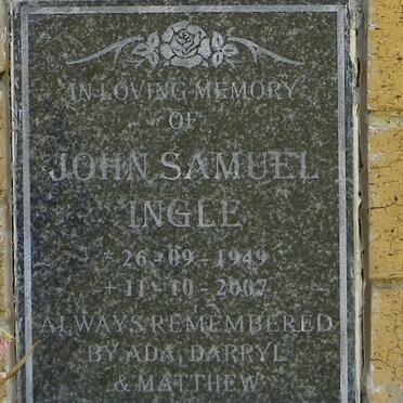 INGLE John Samuel 1949-2007