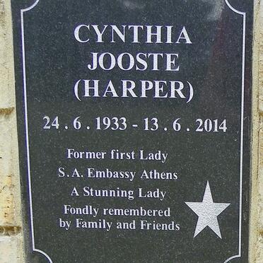 JOOSTE Cynthia nee HARPER 1933-2014