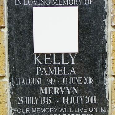 KELLY Mervyn 1945-2008 &amp; Pamela 1949-2008