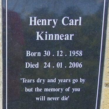 KINNEAR Henry Carl 1958-2006
