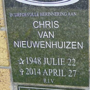 NIEUWENHUIZEN Chris, van 1948-2014
