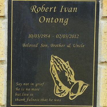 ONTONG Robert Ivan 1954-2012
