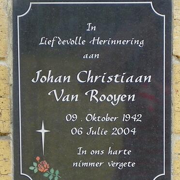 ROOYEN Johan Christiaan, van 1942-2004