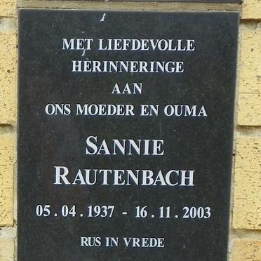 RAUTENBACH Sannie 1937-2003