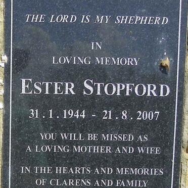STOPFORD Ester 1944-2007