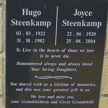 STEENKAMP Hugo 1922-1982 &amp; Joyce 1920-2004