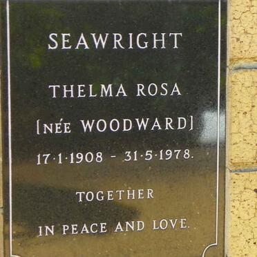 SEAWRIGHT Thelma Rose nee WOODWARD 1908-1978