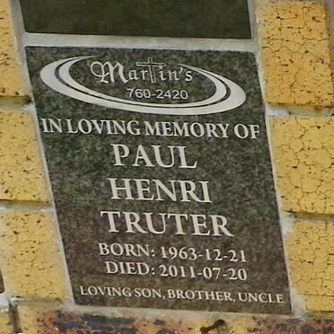 TRUTER Paul Henri 1963-2011