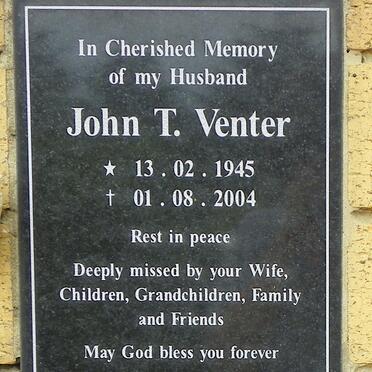 VENTER John T. 1945-2004