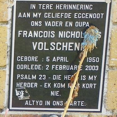 VOLSCHENK Francois Nicholaas 1950-2003
