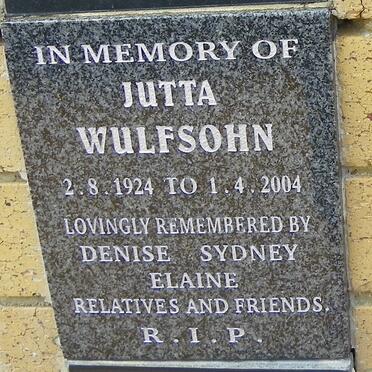WULFSOHN Jutta 1924-2004