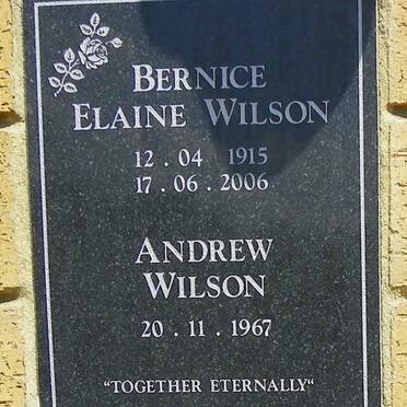 WILSON Andrew 1967 :: WILSON Bernice Elaine 1915-2006