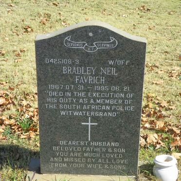 FAVRICH Bradley Neil 1967-1995