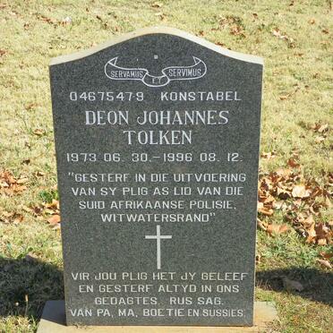 TOLKEN Deon Johannes 1973-1996
